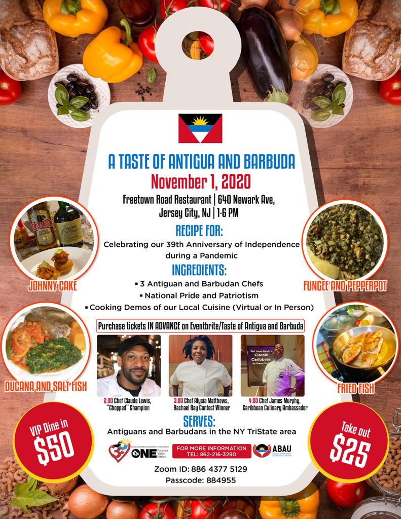US diners to get a taste of Antigua and Barbuda on Independence Day