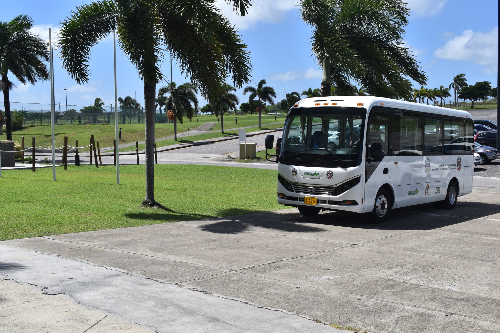 Department Of Environment Hands Over Two Electric Buses To The Antigua   Buses 