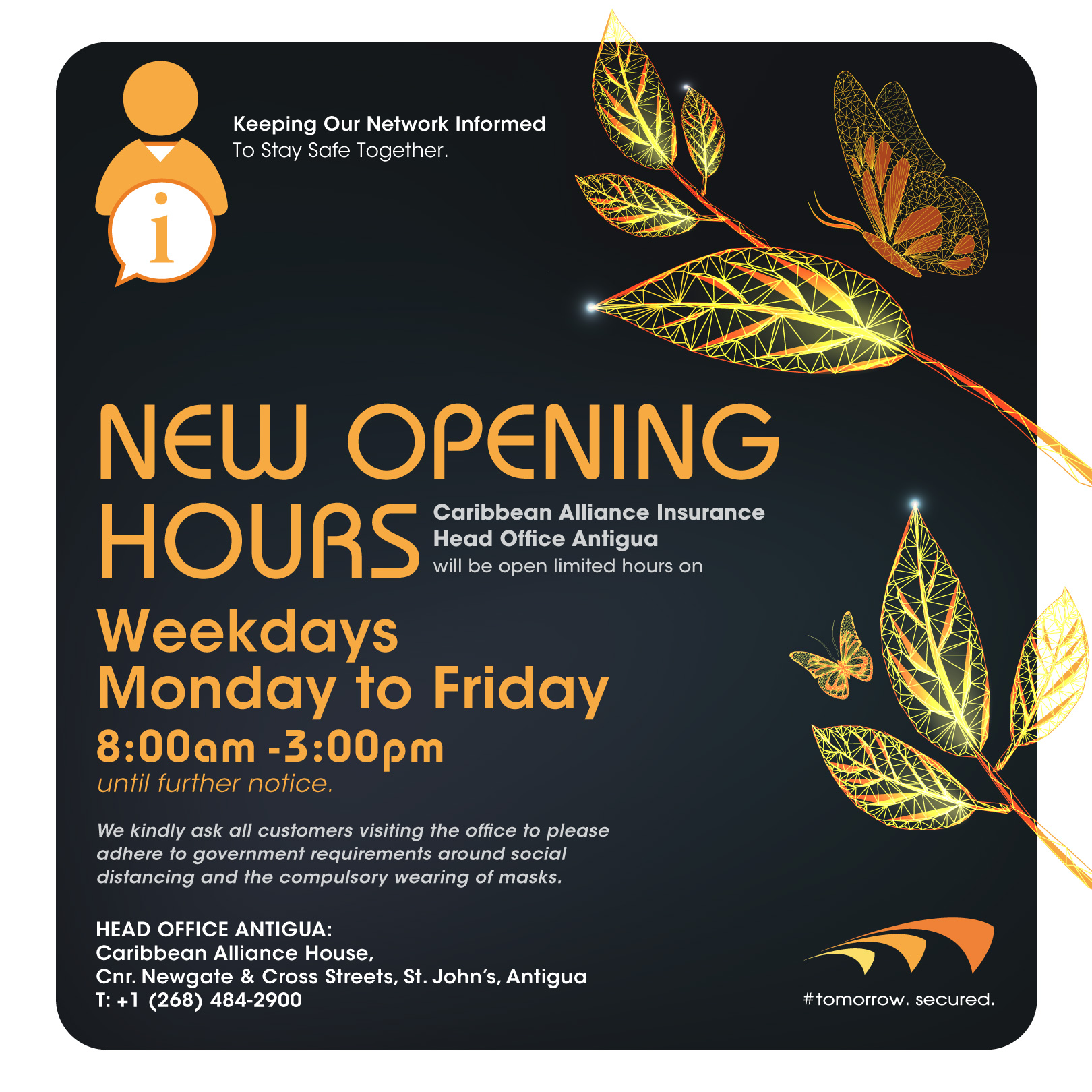 Caribbean Alliance Insurance New Opening Hours Antigua News Room