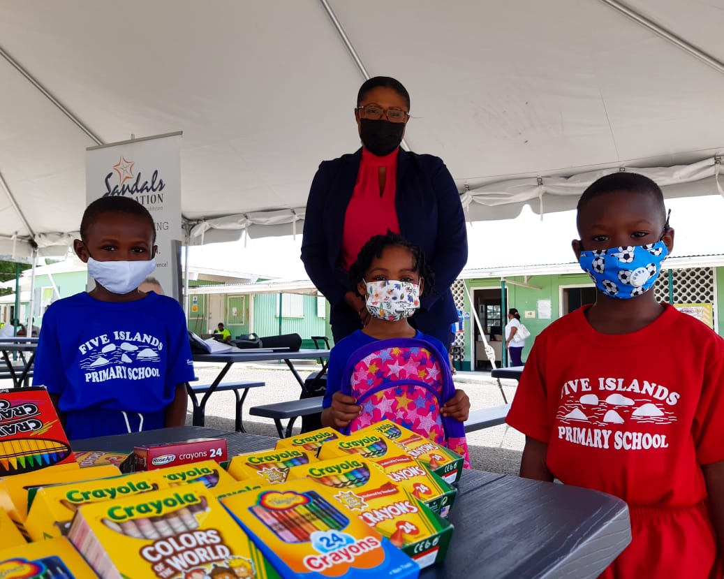 Sandals Foundation: Students And Teachers At The Five Islands Primary 