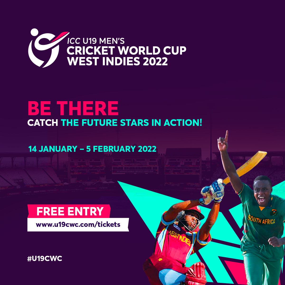 Be There’ Free Entry To ICC U19 Men’s Cricket World Cup 2022 Matches