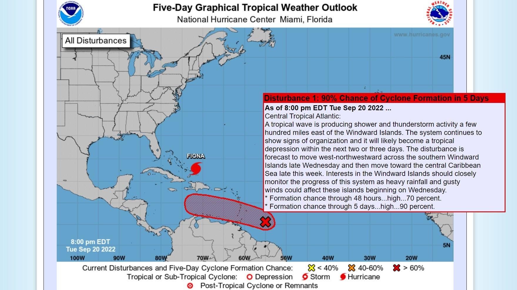 Tropical wave now with a 90 per cent chance of developing - Antigua ...