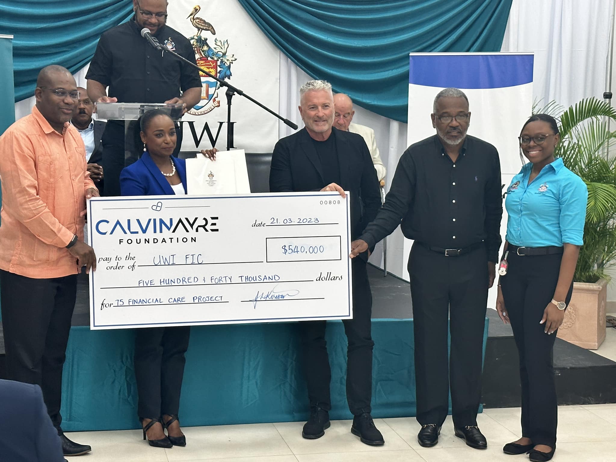 Calvin Ayre Foundation provides 540K for 200 scholarships to UWI Five