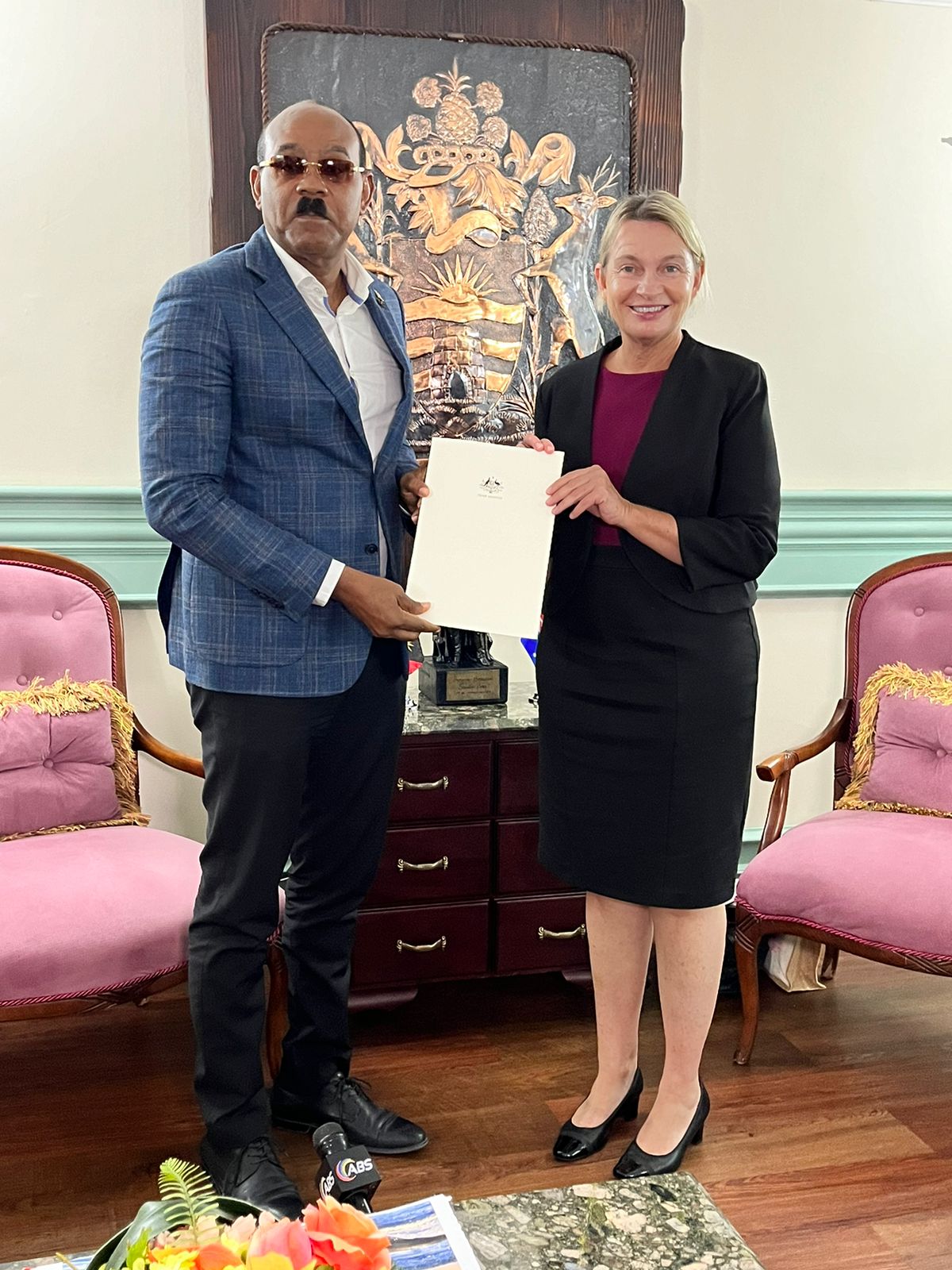 High Commissioner Of Australia Presents Letter Of Introduction To Prime Minister Gaston Browne