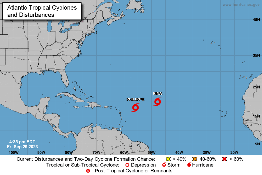 Tropical Storm Philippe Grows Slightly Stronger, Threatens Northern ...