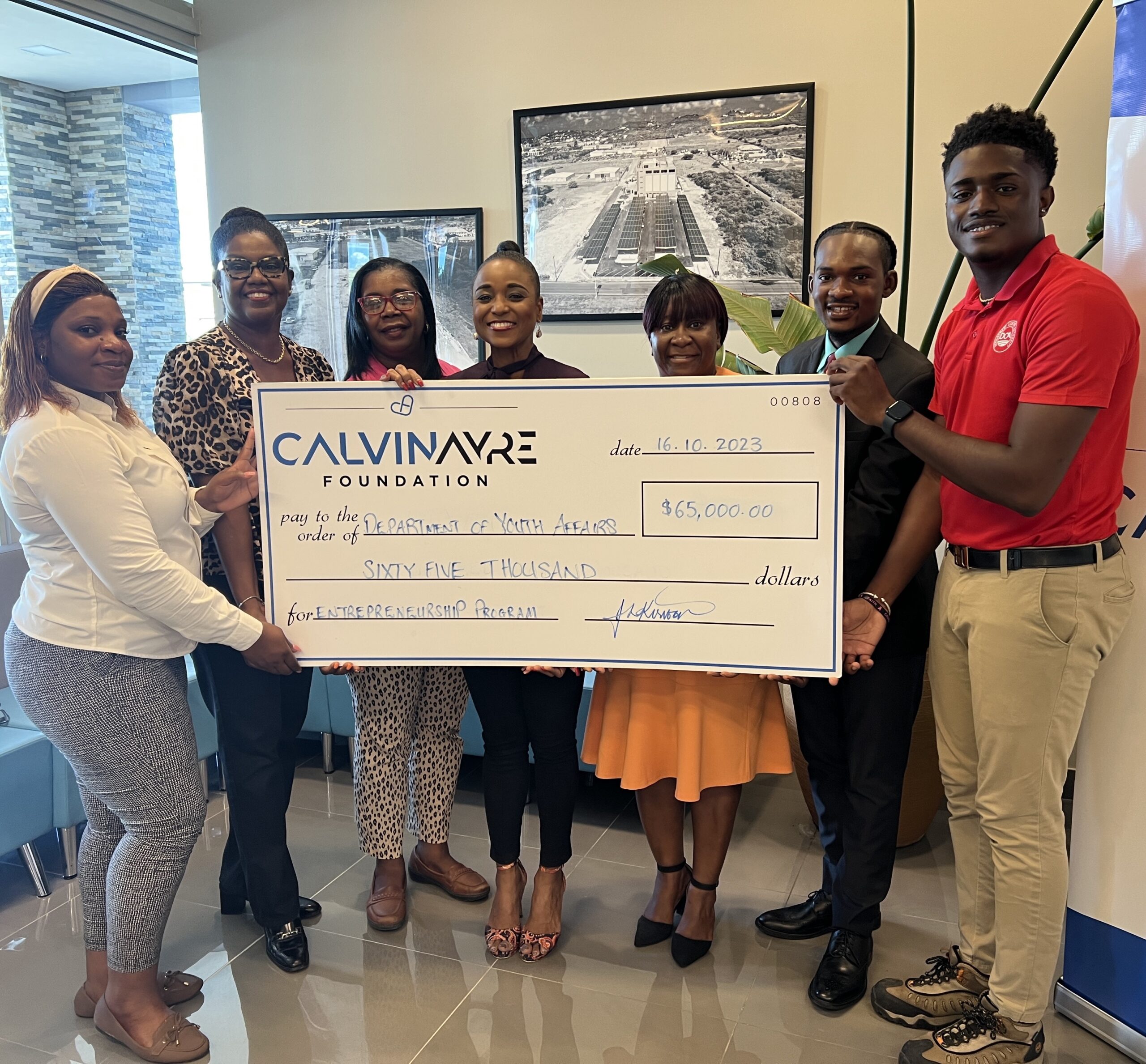 Calvin Ayre Foundation Donates EC65K to the Department of Youth